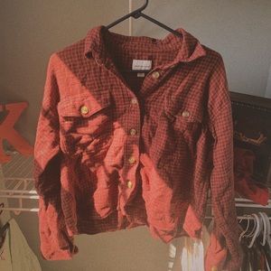 american eagle cropped flannel